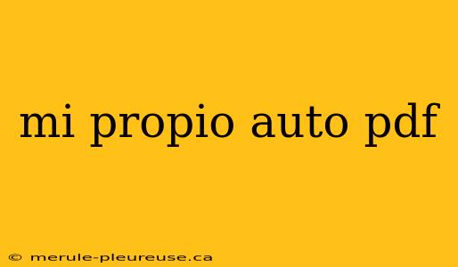 mi propio auto pdf