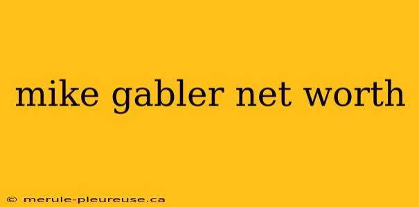 mike gabler net worth