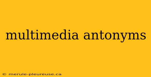 multimedia antonyms