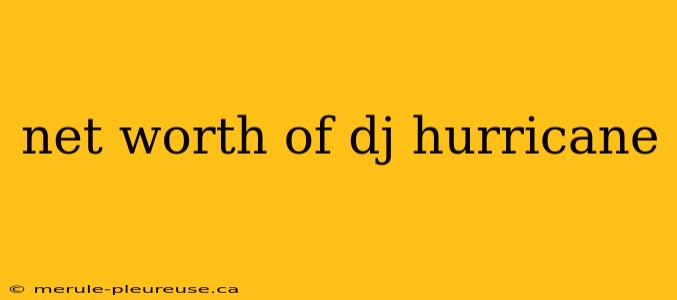 net worth of dj hurricane