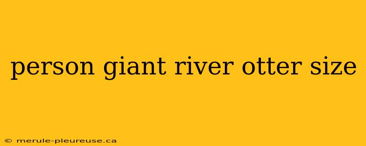 person giant river otter size