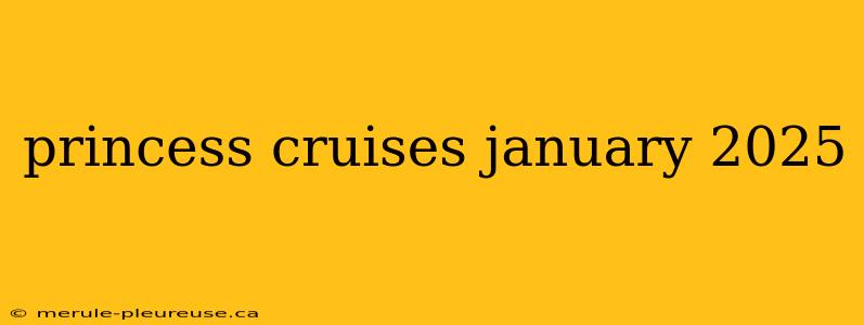 princess cruises january 2025