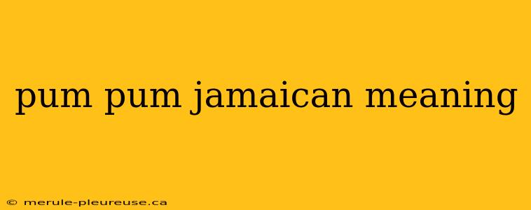 pum pum jamaican meaning