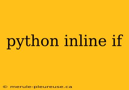 python inline if