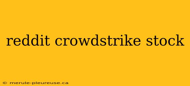 reddit crowdstrike stock