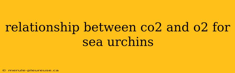 relationship between co2 and o2 for sea urchins