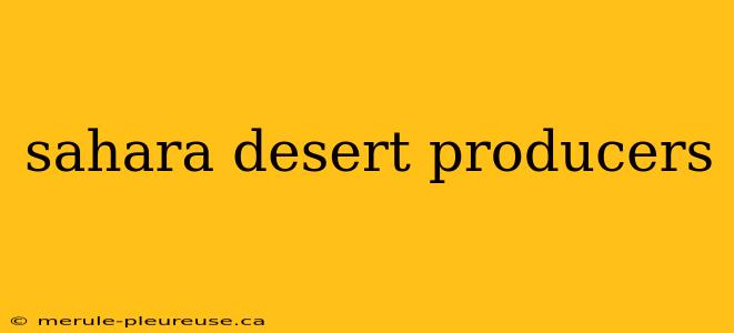 sahara desert producers