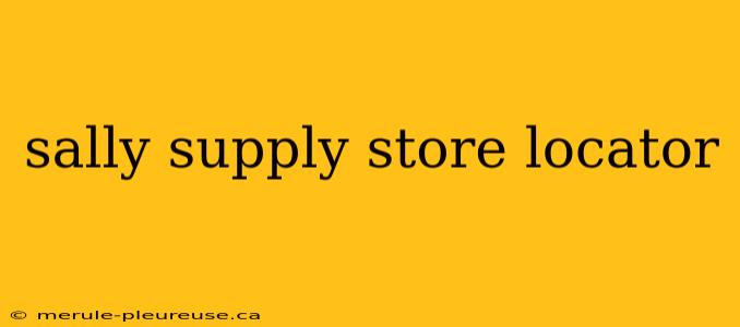 sally supply store locator