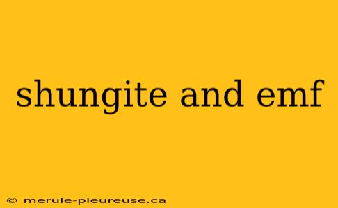 shungite and emf