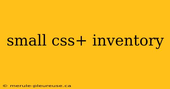 small css+ inventory