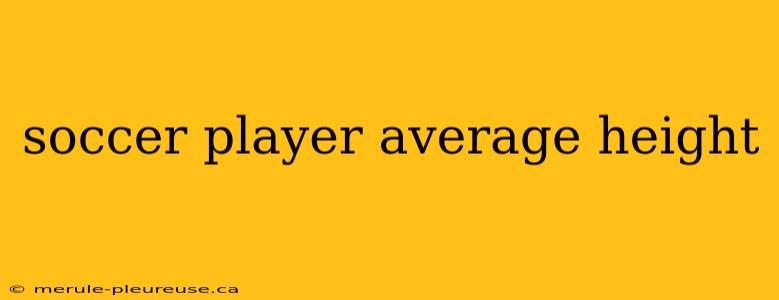 soccer player average height