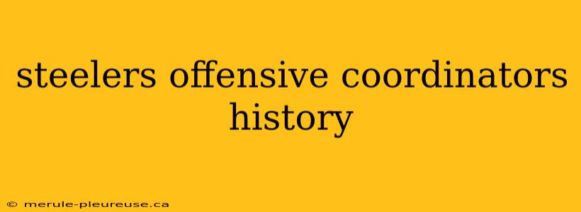 steelers offensive coordinators history