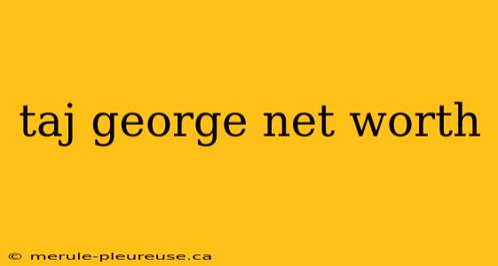 taj george net worth