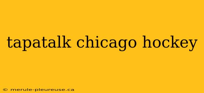 tapatalk chicago hockey