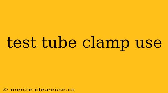 test tube clamp use