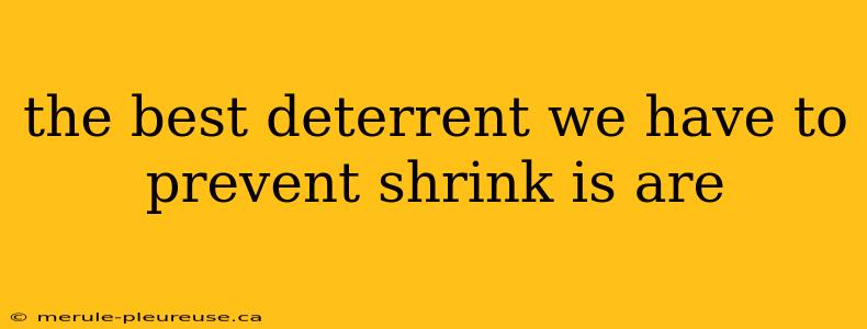 the best deterrent we have to prevent shrink is are