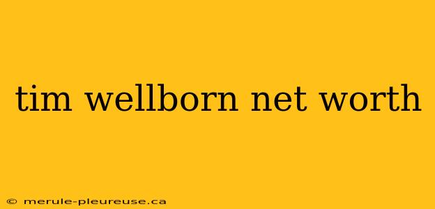 tim wellborn net worth