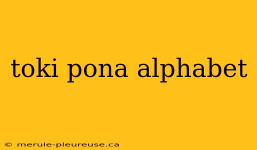 toki pona alphabet