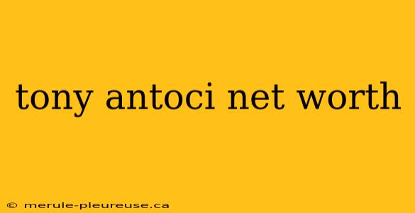 tony antoci net worth