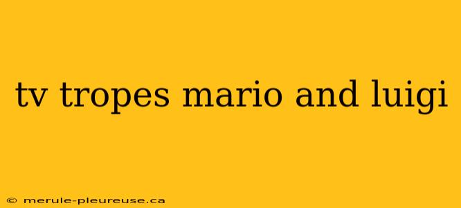 tv tropes mario and luigi