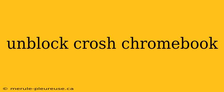 unblock crosh chromebook