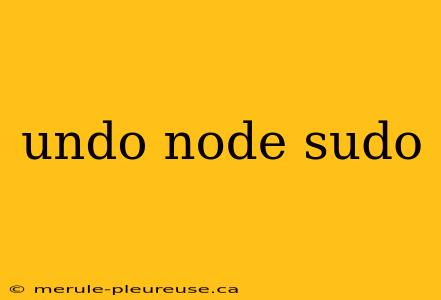 undo node sudo