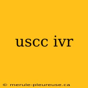 uscc ivr