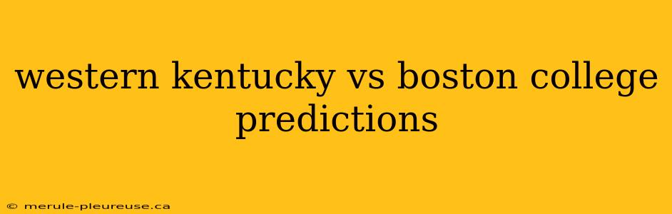 western kentucky vs boston college predictions