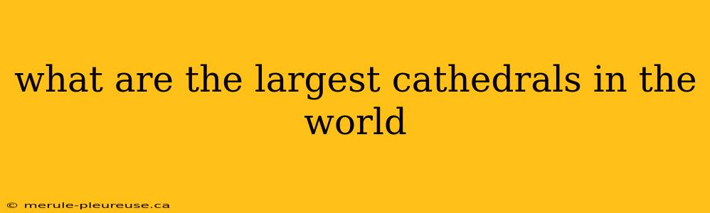 what are the largest cathedrals in the world