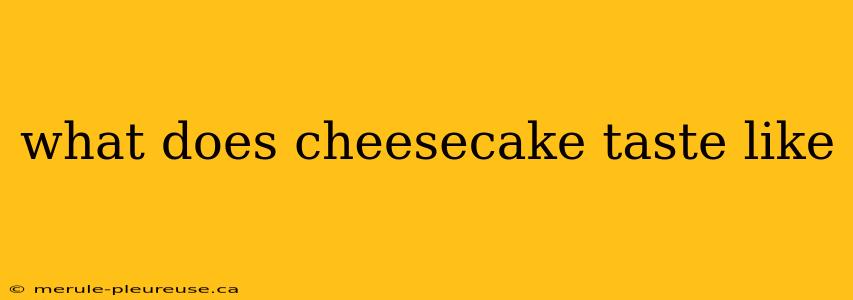 what does cheesecake taste like