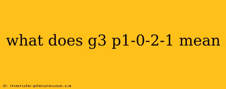 what does g3 p1-0-2-1 mean