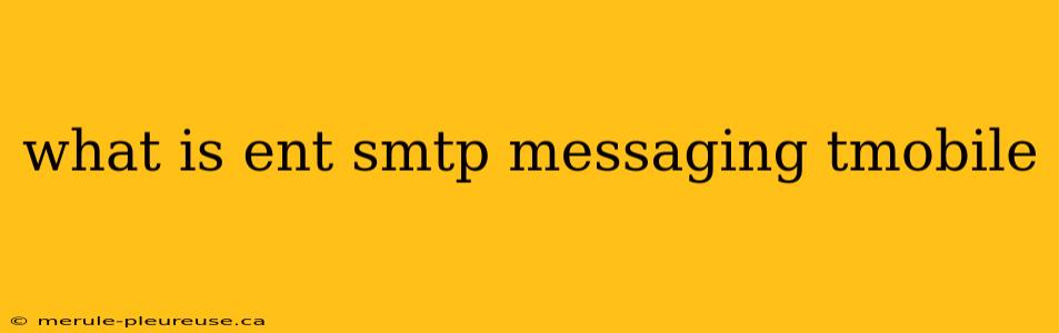 what is ent smtp messaging tmobile