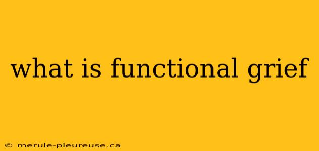 what is functional grief