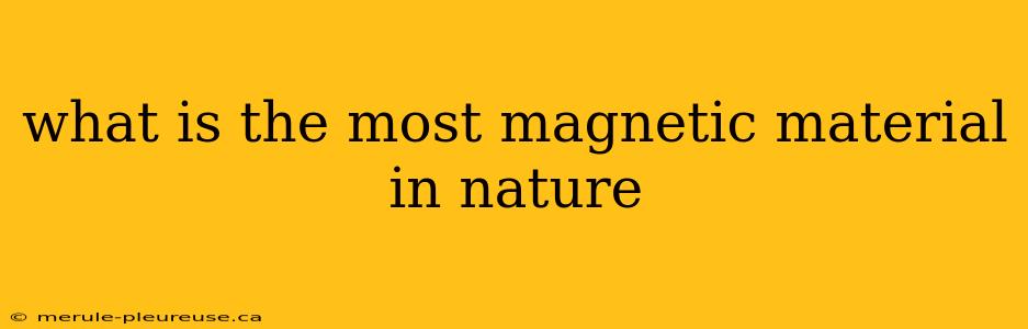 what is the most magnetic material in nature