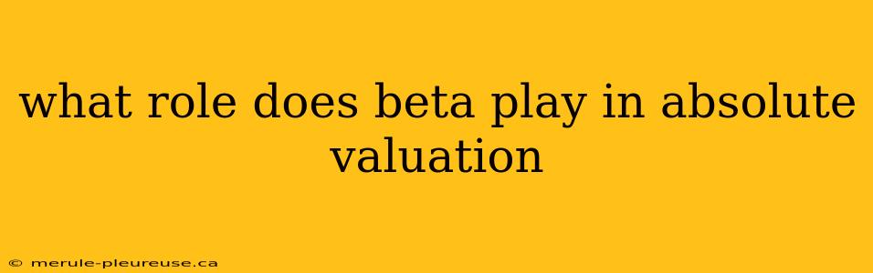 what role does beta play in absolute valuation