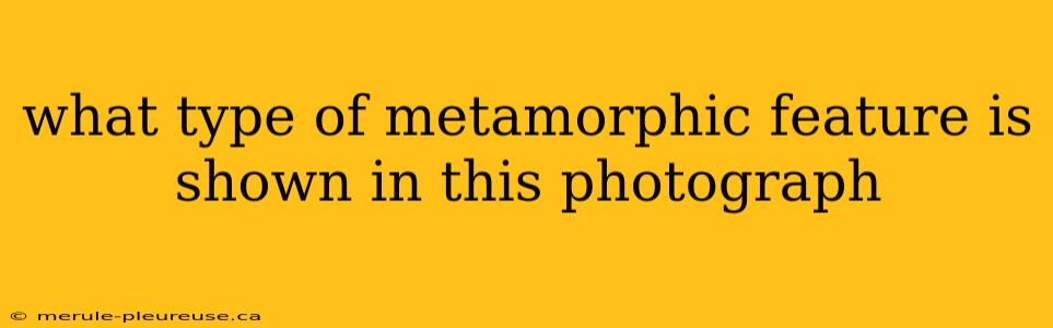 what type of metamorphic feature is shown in this photograph