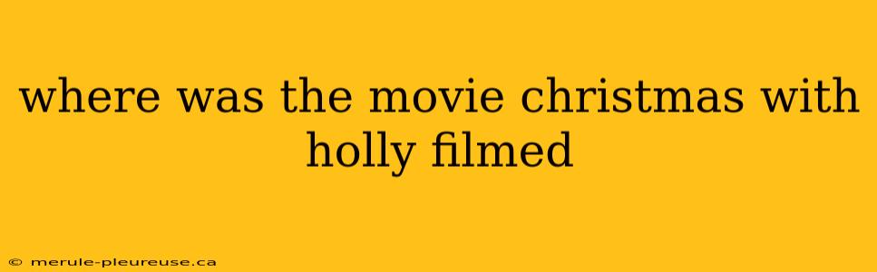 where was the movie christmas with holly filmed