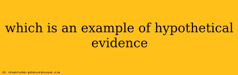 which is an example of hypothetical evidence