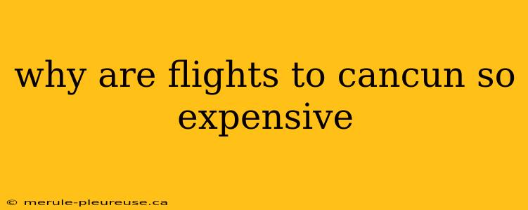 why are flights to cancun so expensive