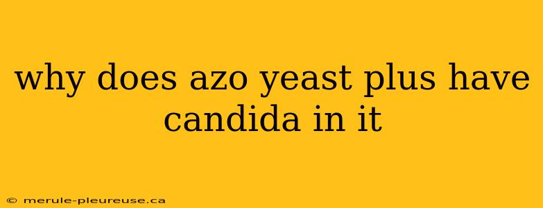 why does azo yeast plus have candida in it