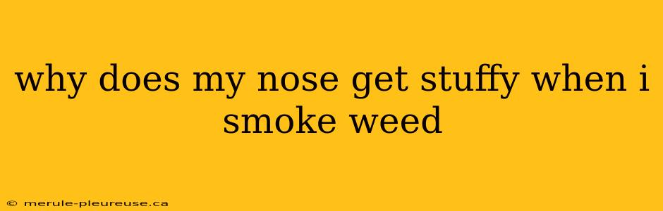 why does my nose get stuffy when i smoke weed