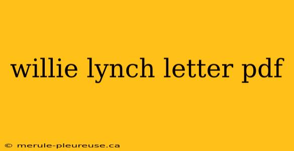 willie lynch letter pdf